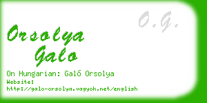 orsolya galo business card